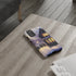 Glowing Homes in the Snow with Christmas Decorations - Impact Resistant Phone Case